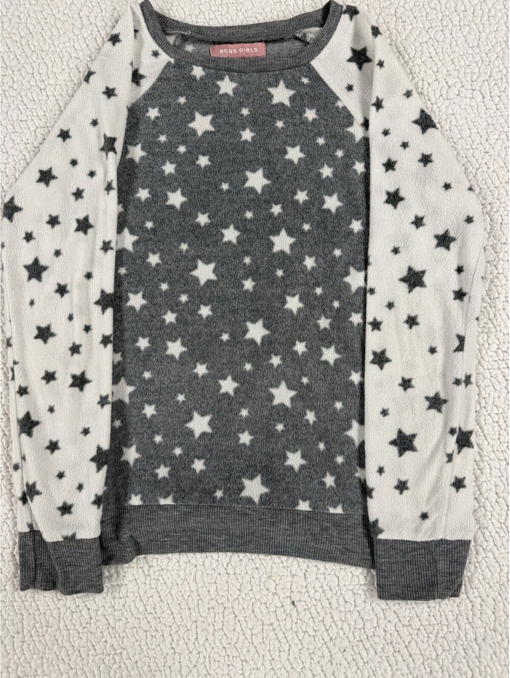 BCBG Girls M 10/12 Star Pajama Top Raglan